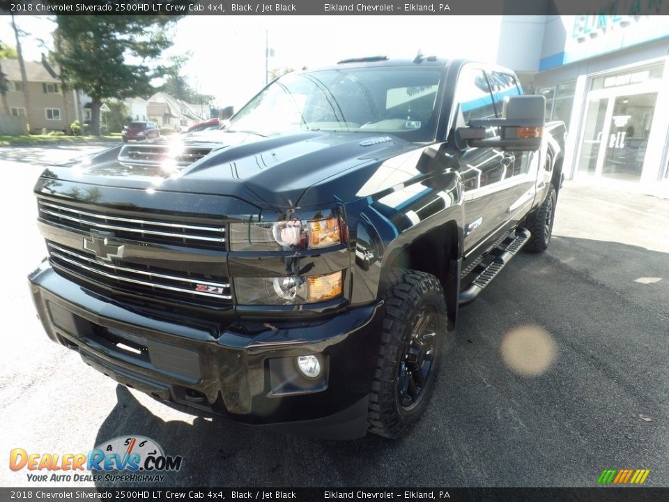 2018 Chevrolet Silverado 2500HD LT Crew Cab 4x4 Black / Jet Black Photo #3