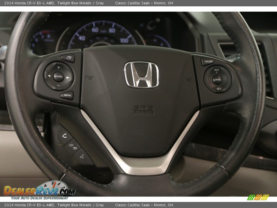 2014 Honda CR-V EX-L AWD Twilight Blue Metallic / Gray Photo #7