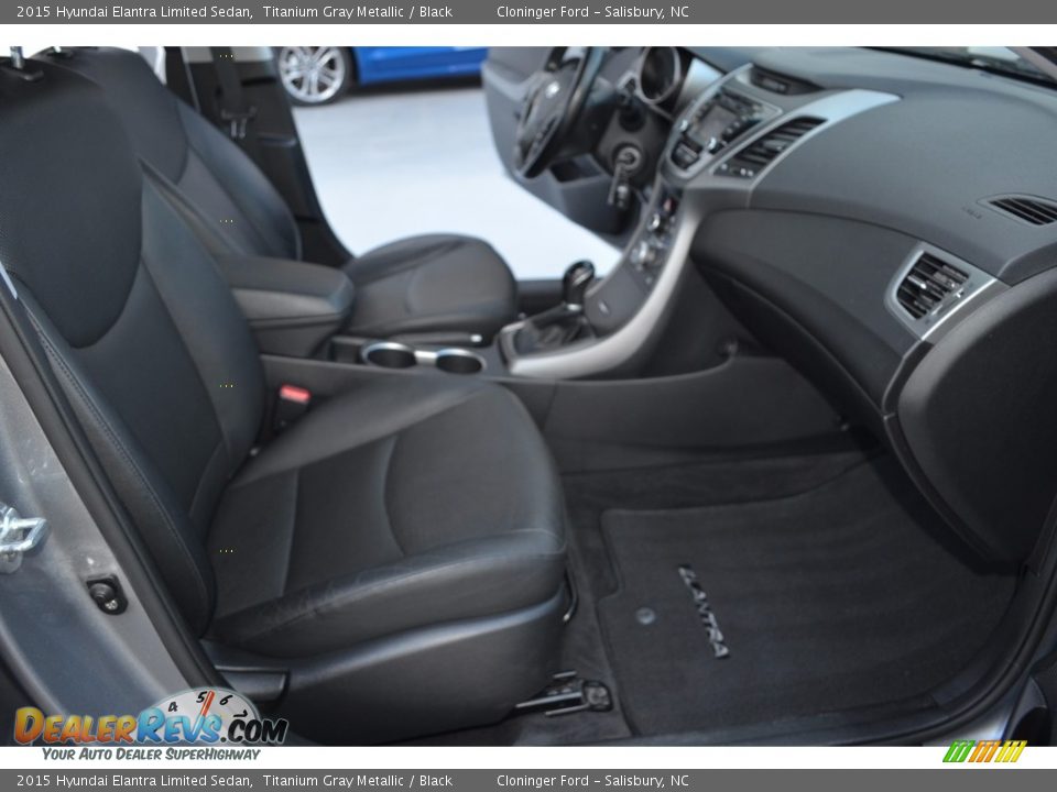 2015 Hyundai Elantra Limited Sedan Titanium Gray Metallic / Black Photo #15