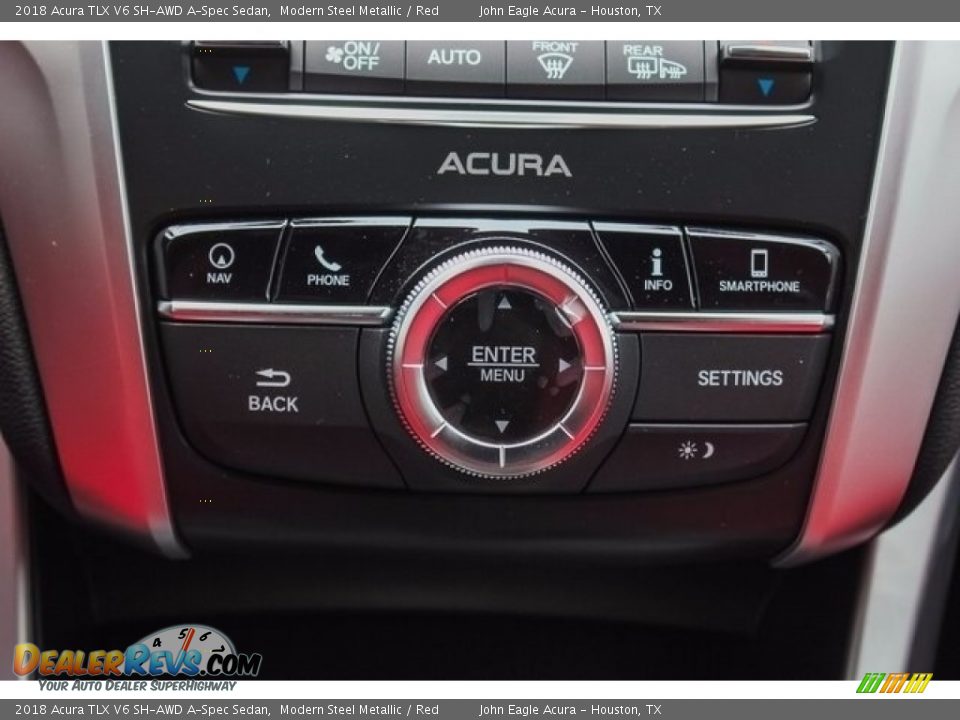 2018 Acura TLX V6 SH-AWD A-Spec Sedan Modern Steel Metallic / Red Photo #29