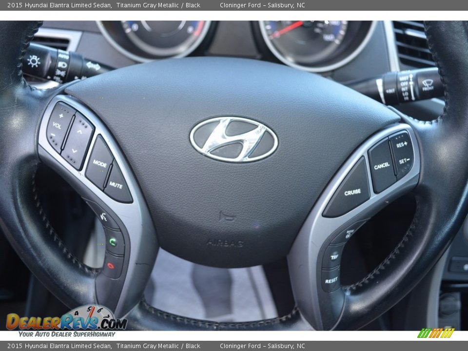 2015 Hyundai Elantra Limited Sedan Titanium Gray Metallic / Black Photo #22