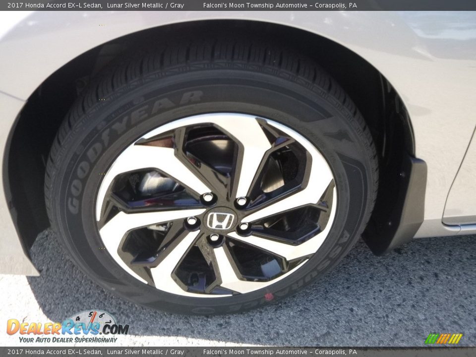 2017 Honda Accord EX-L Sedan Lunar Silver Metallic / Gray Photo #7