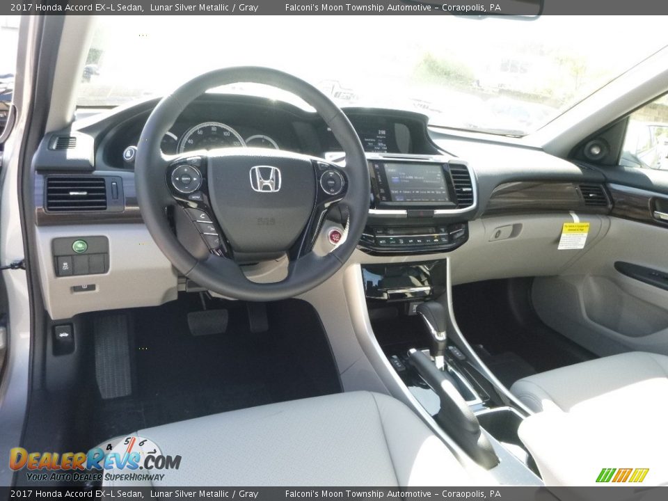 2017 Honda Accord EX-L Sedan Lunar Silver Metallic / Gray Photo #10