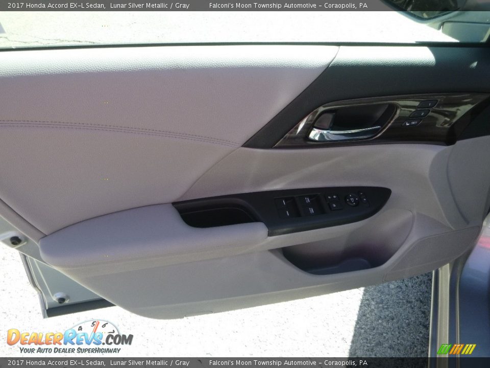 2017 Honda Accord EX-L Sedan Lunar Silver Metallic / Gray Photo #11