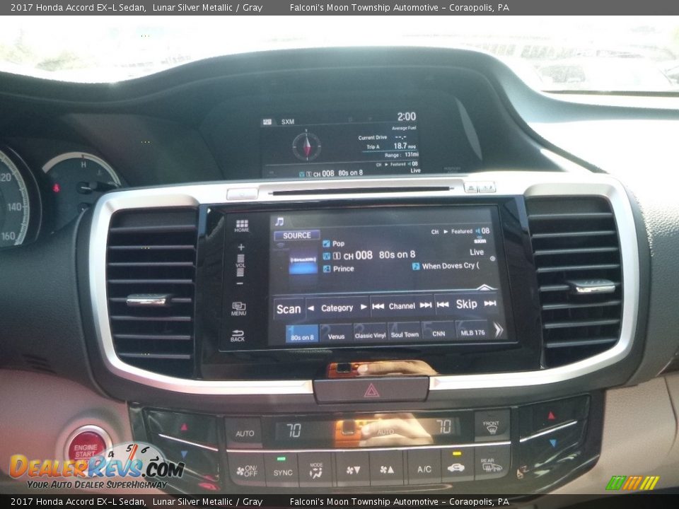 2017 Honda Accord EX-L Sedan Lunar Silver Metallic / Gray Photo #14