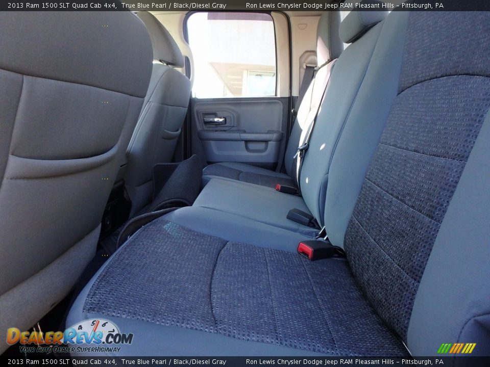 2013 Ram 1500 SLT Quad Cab 4x4 True Blue Pearl / Black/Diesel Gray Photo #13