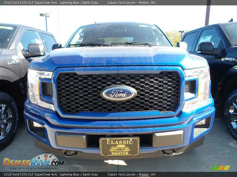 2018 Ford F150 XLT SuperCrew 4x4 Lightning Blue / Earth Gray Photo #2