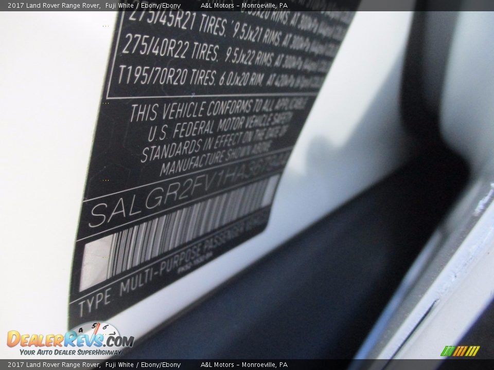 2017 Land Rover Range Rover Fuji White / Ebony/Ebony Photo #19
