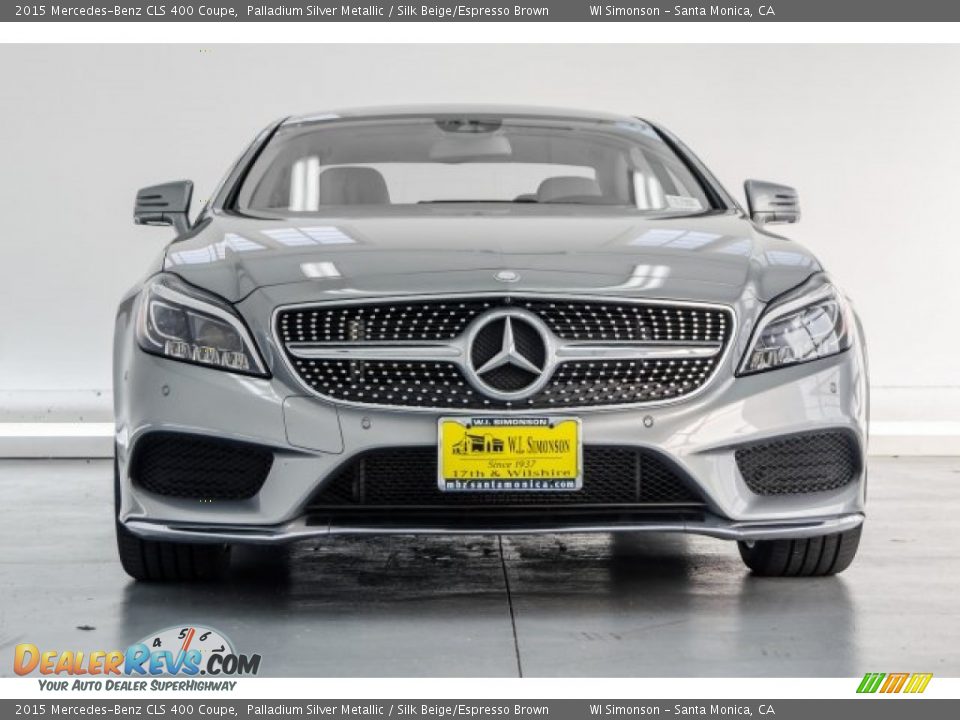 2015 Mercedes-Benz CLS 400 Coupe Palladium Silver Metallic / Silk Beige/Espresso Brown Photo #2