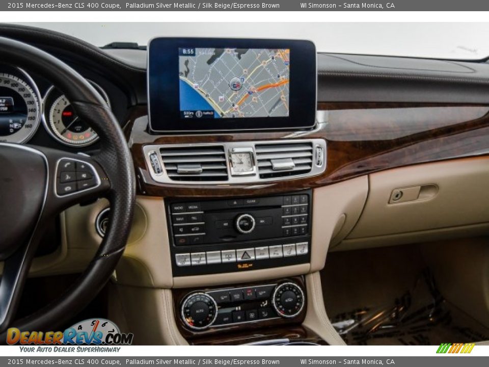 2015 Mercedes-Benz CLS 400 Coupe Palladium Silver Metallic / Silk Beige/Espresso Brown Photo #5