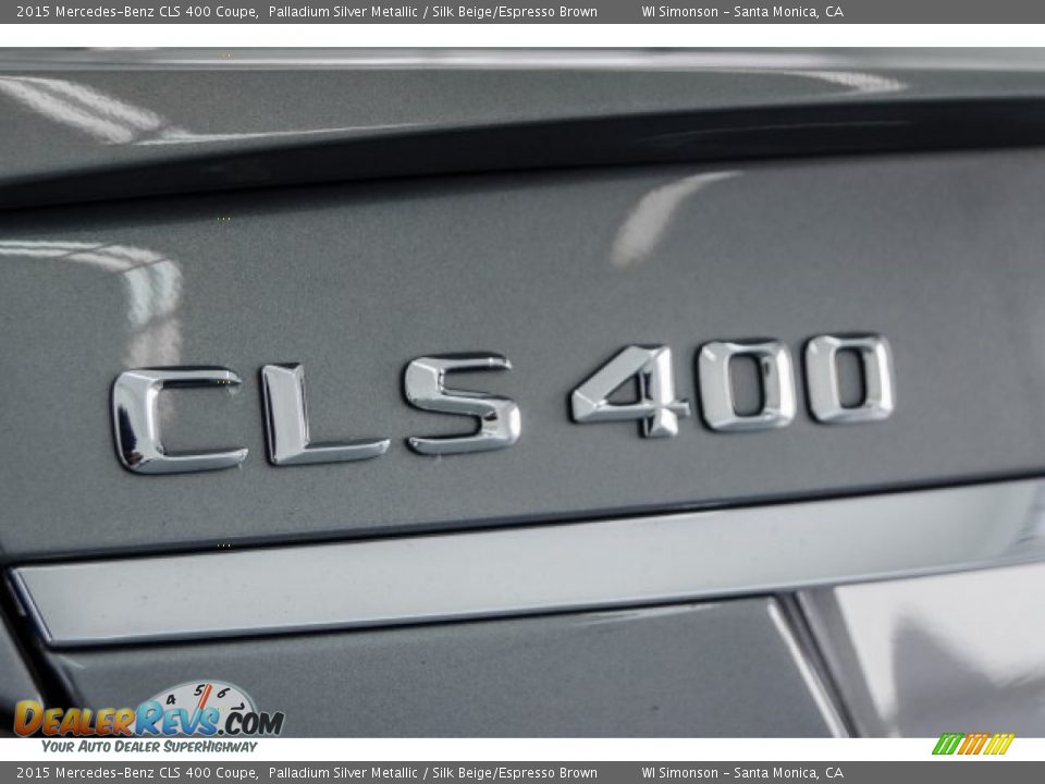 2015 Mercedes-Benz CLS 400 Coupe Palladium Silver Metallic / Silk Beige/Espresso Brown Photo #7