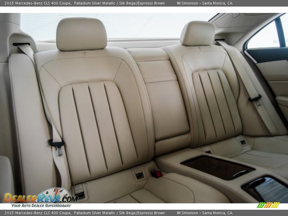 2015 Mercedes-Benz CLS 400 Coupe Palladium Silver Metallic / Silk Beige/Espresso Brown Photo #13