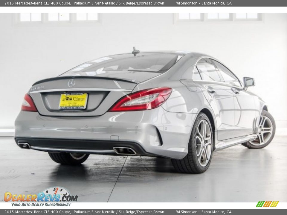 2015 Mercedes-Benz CLS 400 Coupe Palladium Silver Metallic / Silk Beige/Espresso Brown Photo #16