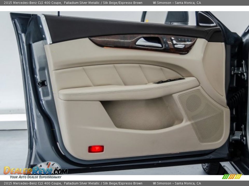 2015 Mercedes-Benz CLS 400 Coupe Palladium Silver Metallic / Silk Beige/Espresso Brown Photo #23