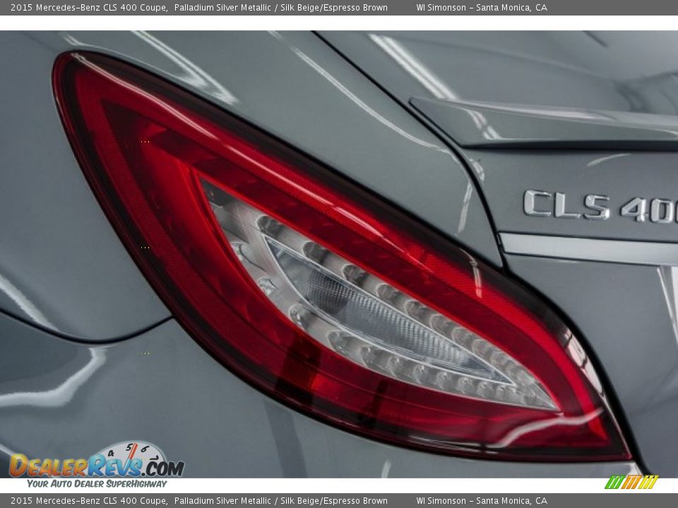 2015 Mercedes-Benz CLS 400 Coupe Palladium Silver Metallic / Silk Beige/Espresso Brown Photo #24