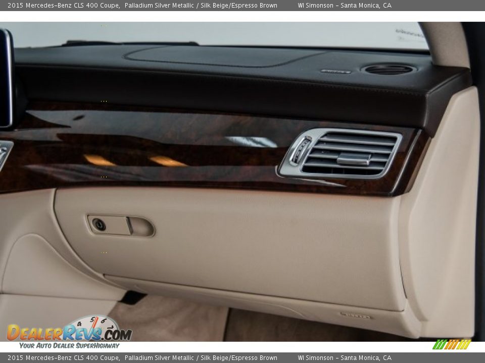 2015 Mercedes-Benz CLS 400 Coupe Palladium Silver Metallic / Silk Beige/Espresso Brown Photo #25