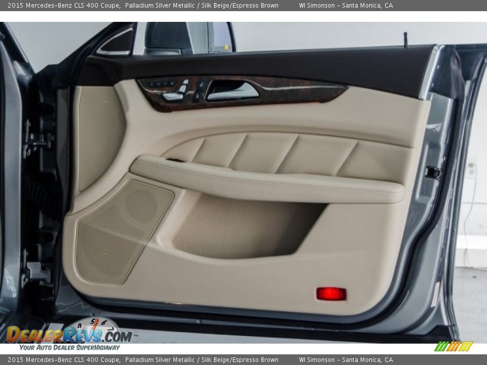 2015 Mercedes-Benz CLS 400 Coupe Palladium Silver Metallic / Silk Beige/Espresso Brown Photo #27