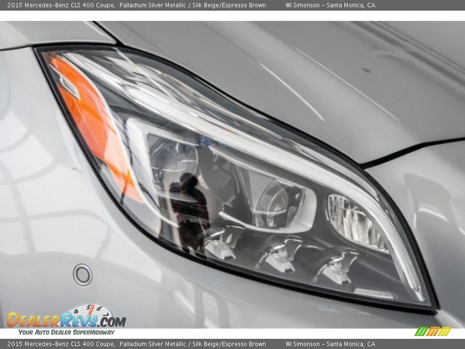 2015 Mercedes-Benz CLS 400 Coupe Palladium Silver Metallic / Silk Beige/Espresso Brown Photo #29
