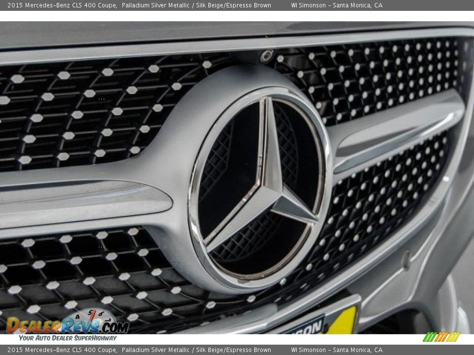 2015 Mercedes-Benz CLS 400 Coupe Palladium Silver Metallic / Silk Beige/Espresso Brown Photo #30