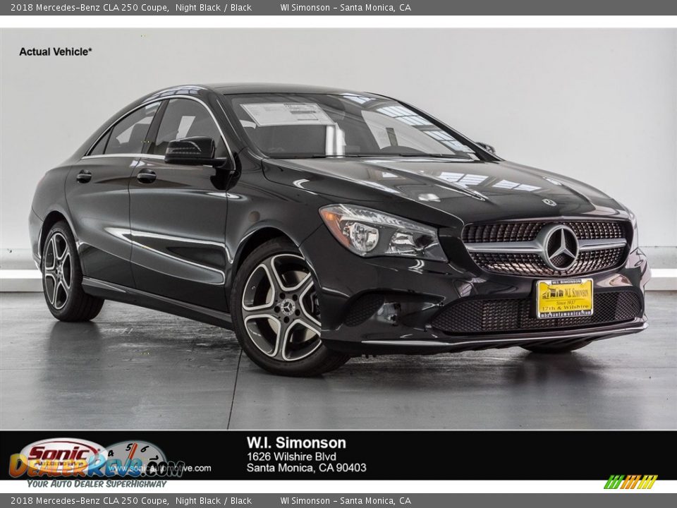 2018 Mercedes-Benz CLA 250 Coupe Night Black / Black Photo #1