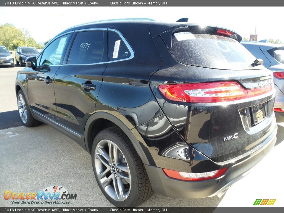 2018 Lincoln MKC Reserve AWD Black Velvet / Ebony Photo #3