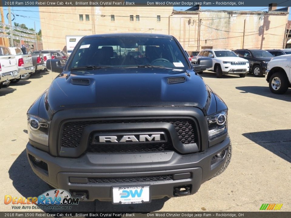 2018 Ram 1500 Rebel Crew Cab 4x4 Brilliant Black Crystal Pearl / Black Photo #4