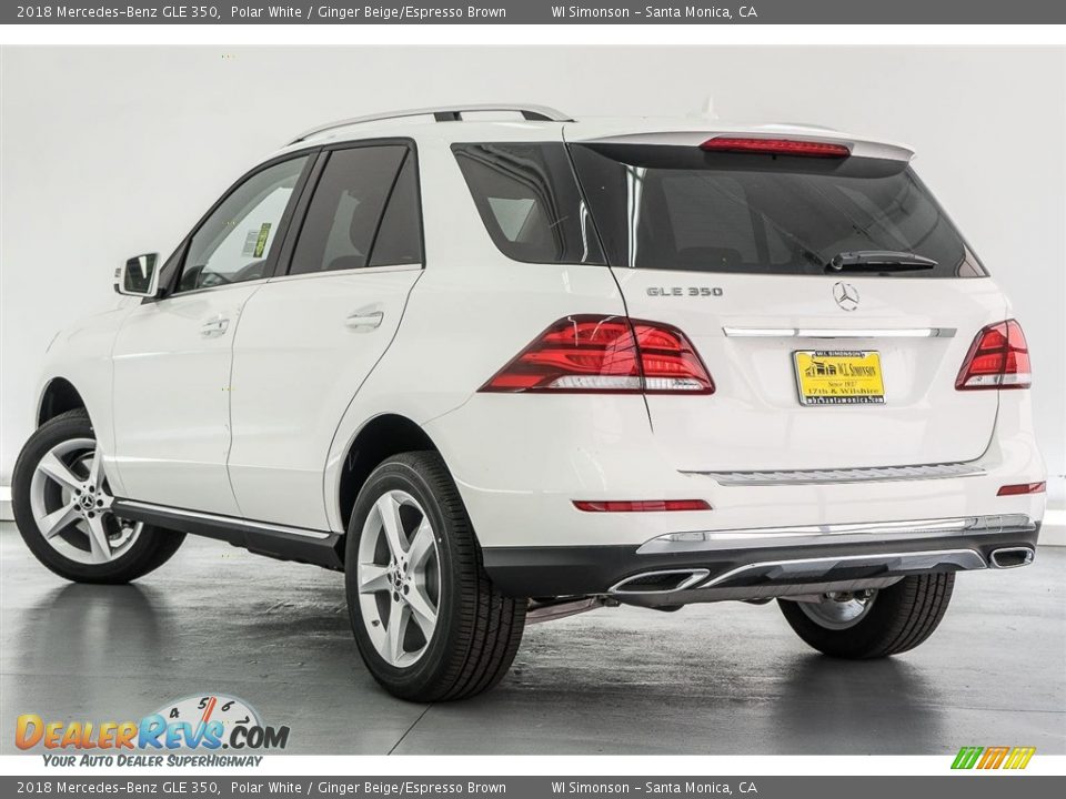 2018 Mercedes-Benz GLE 350 Polar White / Ginger Beige/Espresso Brown Photo #3