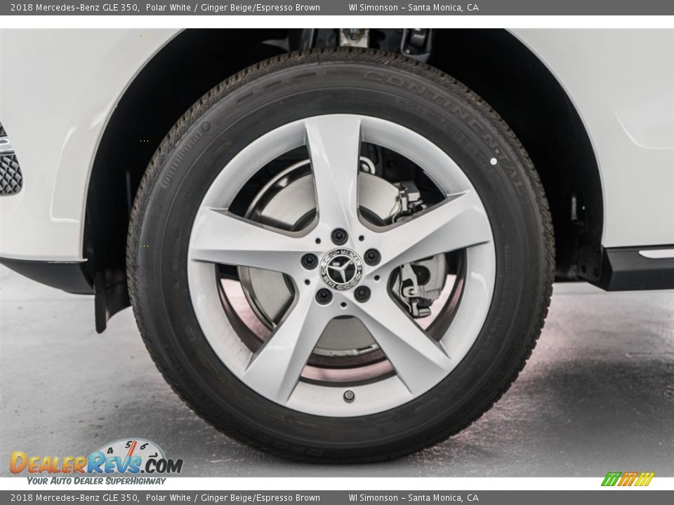 2018 Mercedes-Benz GLE 350 Polar White / Ginger Beige/Espresso Brown Photo #9