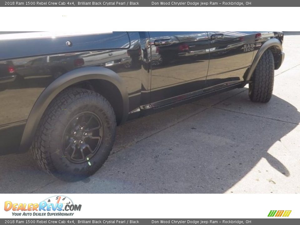 2018 Ram 1500 Rebel Crew Cab 4x4 Brilliant Black Crystal Pearl / Black Photo #19