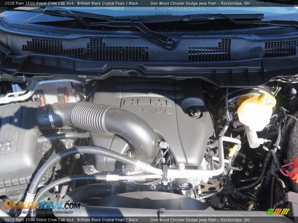 2018 Ram 1500 Rebel Crew Cab 4x4 Brilliant Black Crystal Pearl / Black Photo #20