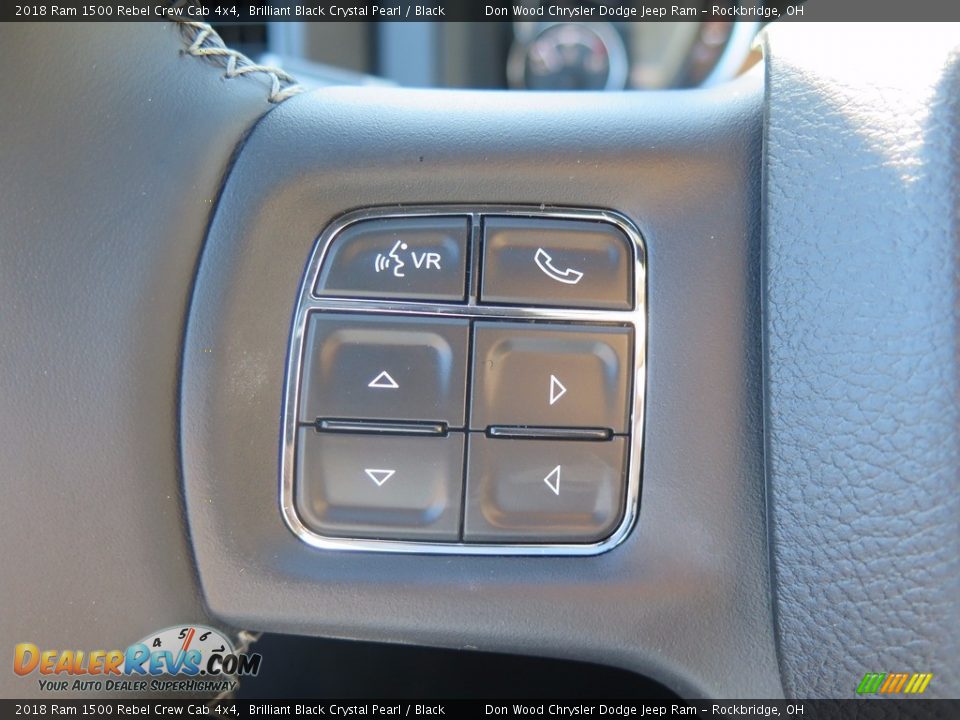 2018 Ram 1500 Rebel Crew Cab 4x4 Brilliant Black Crystal Pearl / Black Photo #21