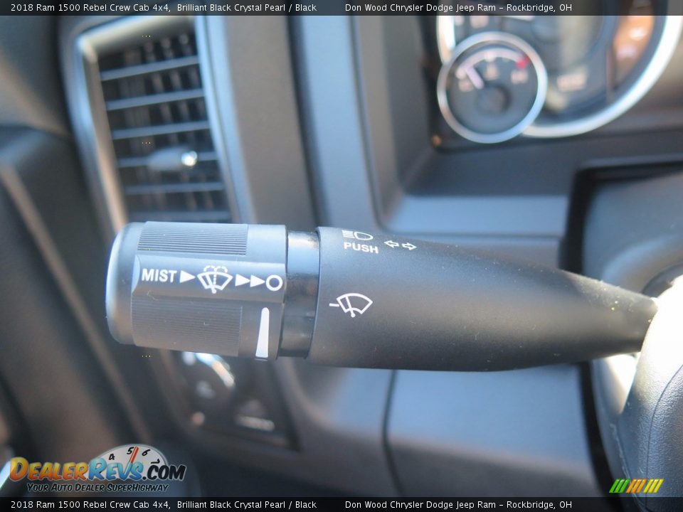 2018 Ram 1500 Rebel Crew Cab 4x4 Brilliant Black Crystal Pearl / Black Photo #23