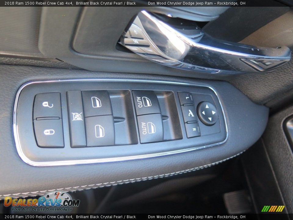 2018 Ram 1500 Rebel Crew Cab 4x4 Brilliant Black Crystal Pearl / Black Photo #25