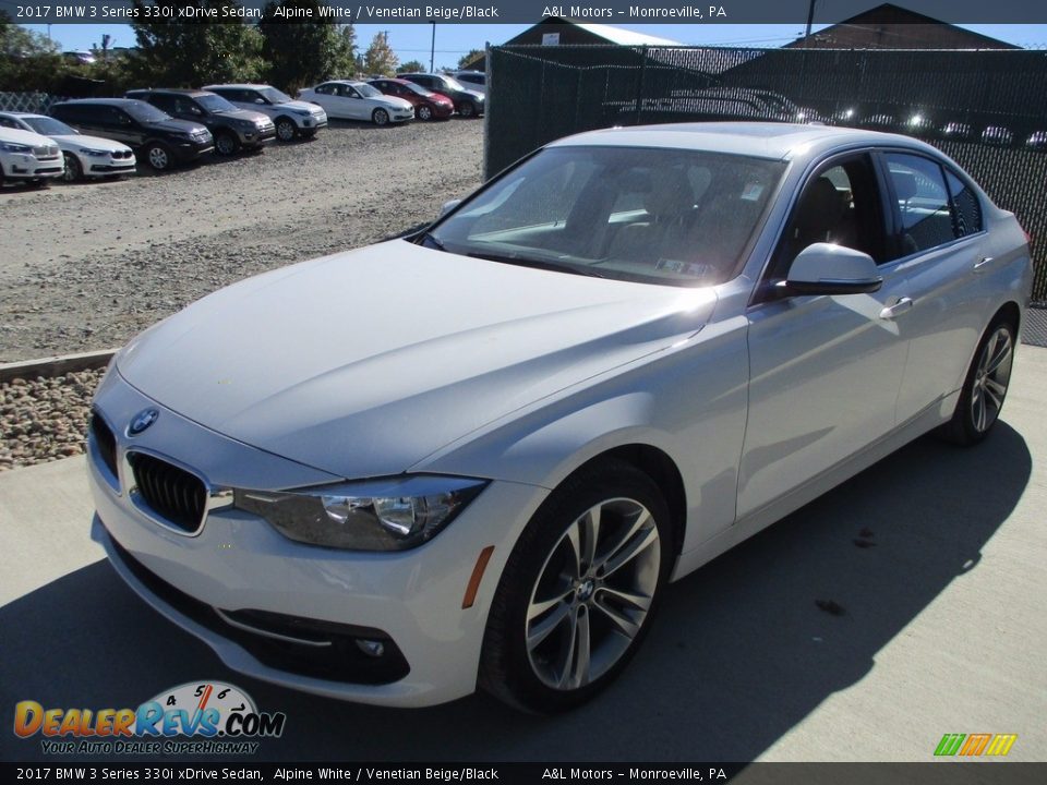 2017 BMW 3 Series 330i xDrive Sedan Alpine White / Venetian Beige/Black Photo #8