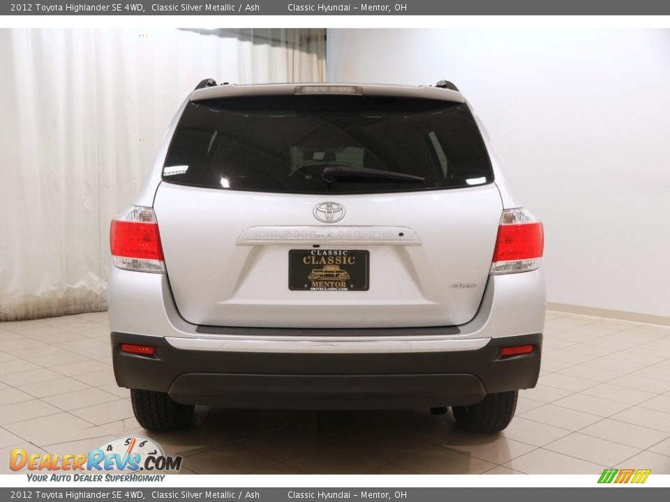 2012 Toyota Highlander SE 4WD Classic Silver Metallic / Ash Photo #16