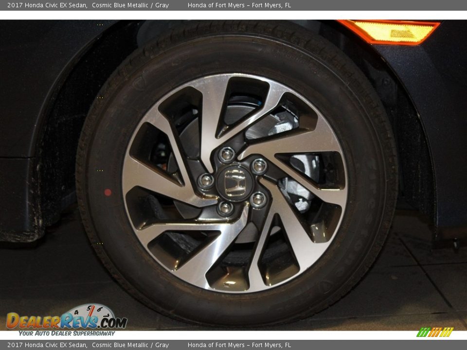 2017 Honda Civic EX Sedan Cosmic Blue Metallic / Gray Photo #4