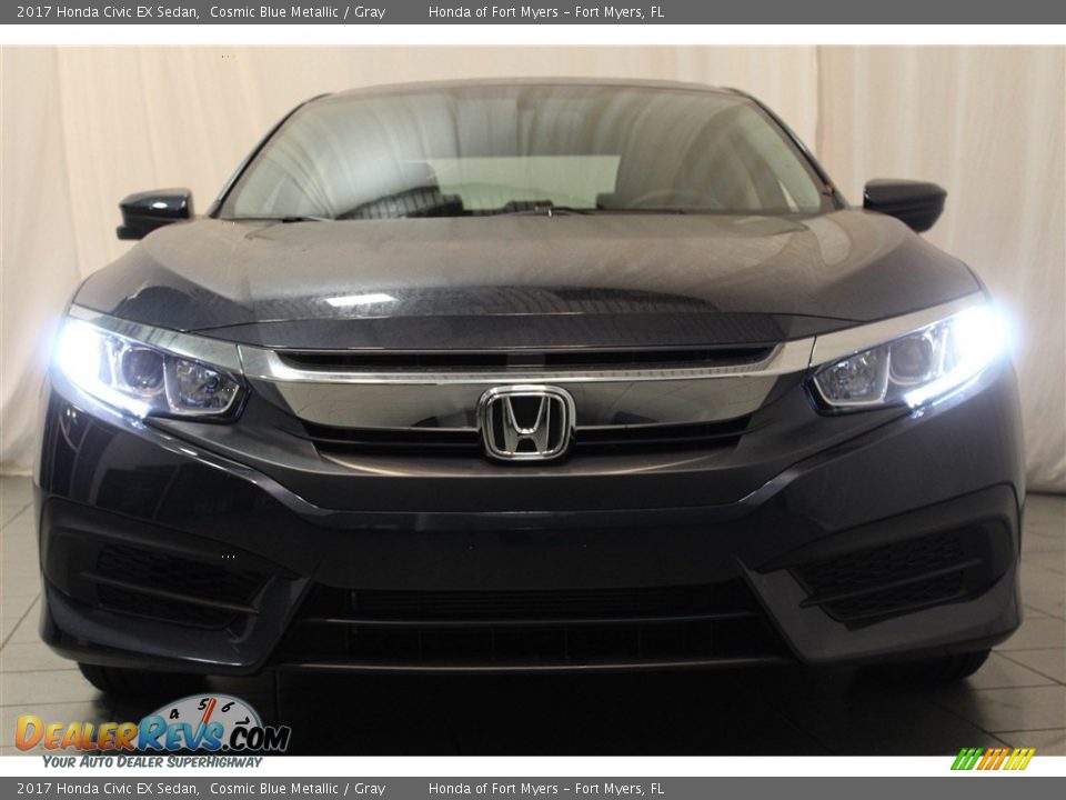 2017 Honda Civic EX Sedan Cosmic Blue Metallic / Gray Photo #5