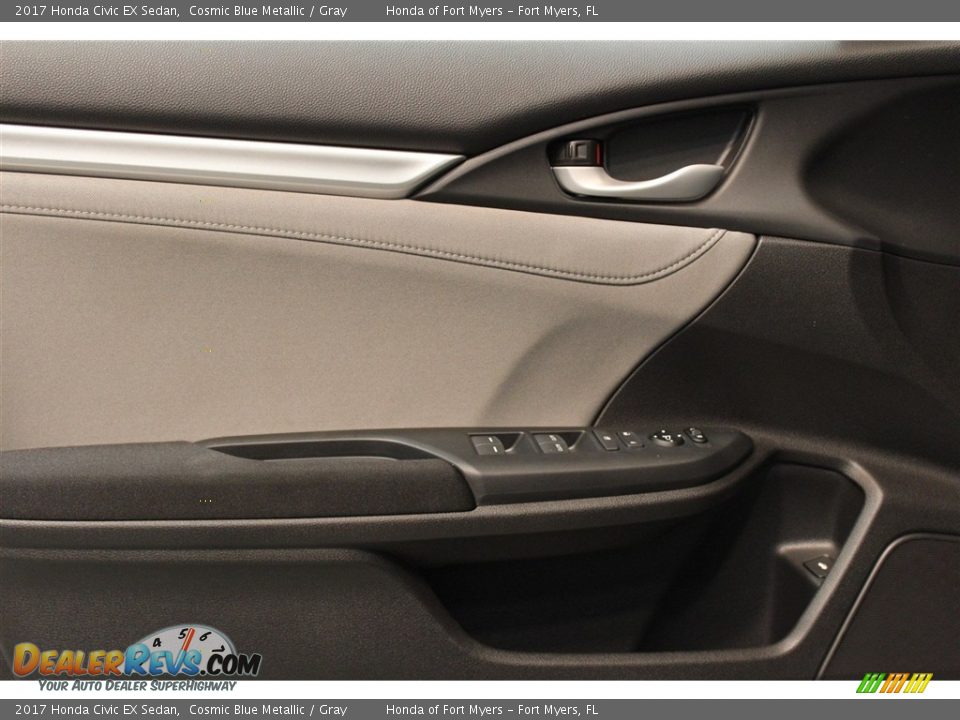 2017 Honda Civic EX Sedan Cosmic Blue Metallic / Gray Photo #7