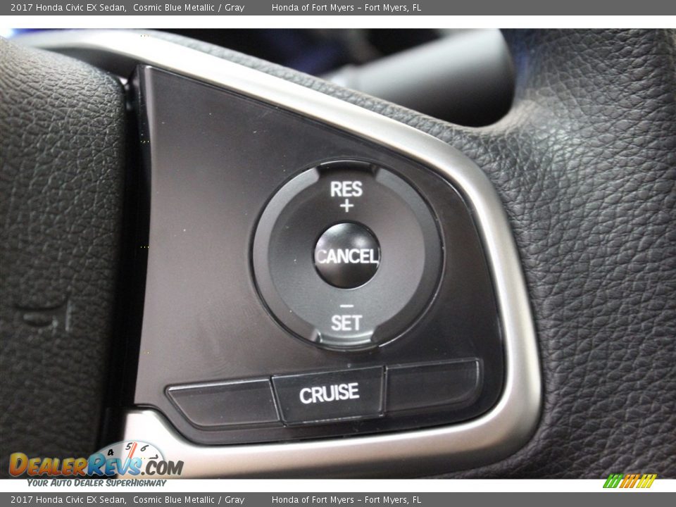 2017 Honda Civic EX Sedan Cosmic Blue Metallic / Gray Photo #13