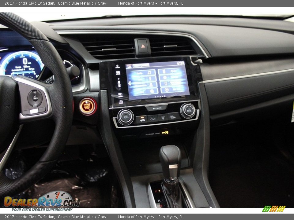 2017 Honda Civic EX Sedan Cosmic Blue Metallic / Gray Photo #14