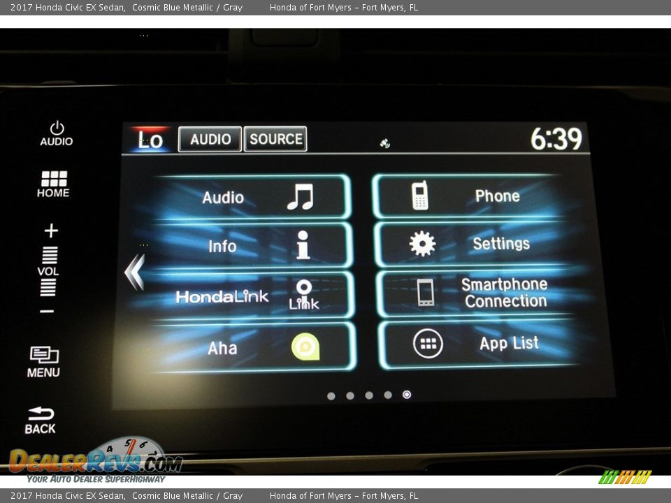 2017 Honda Civic EX Sedan Cosmic Blue Metallic / Gray Photo #15
