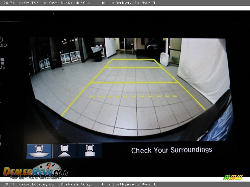 2017 Honda Civic EX Sedan Cosmic Blue Metallic / Gray Photo #16