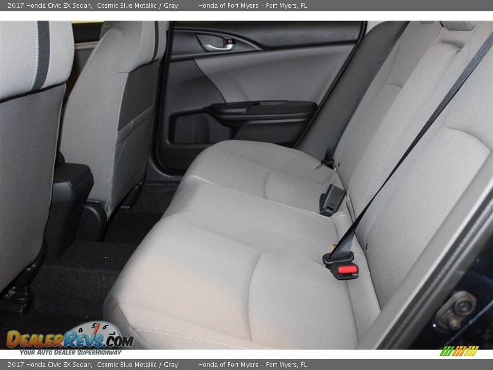 2017 Honda Civic EX Sedan Cosmic Blue Metallic / Gray Photo #22
