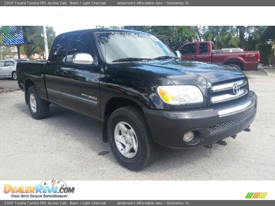 2006 Toyota Tundra SR5 Access Cab Black / Light Charcoal Photo #1