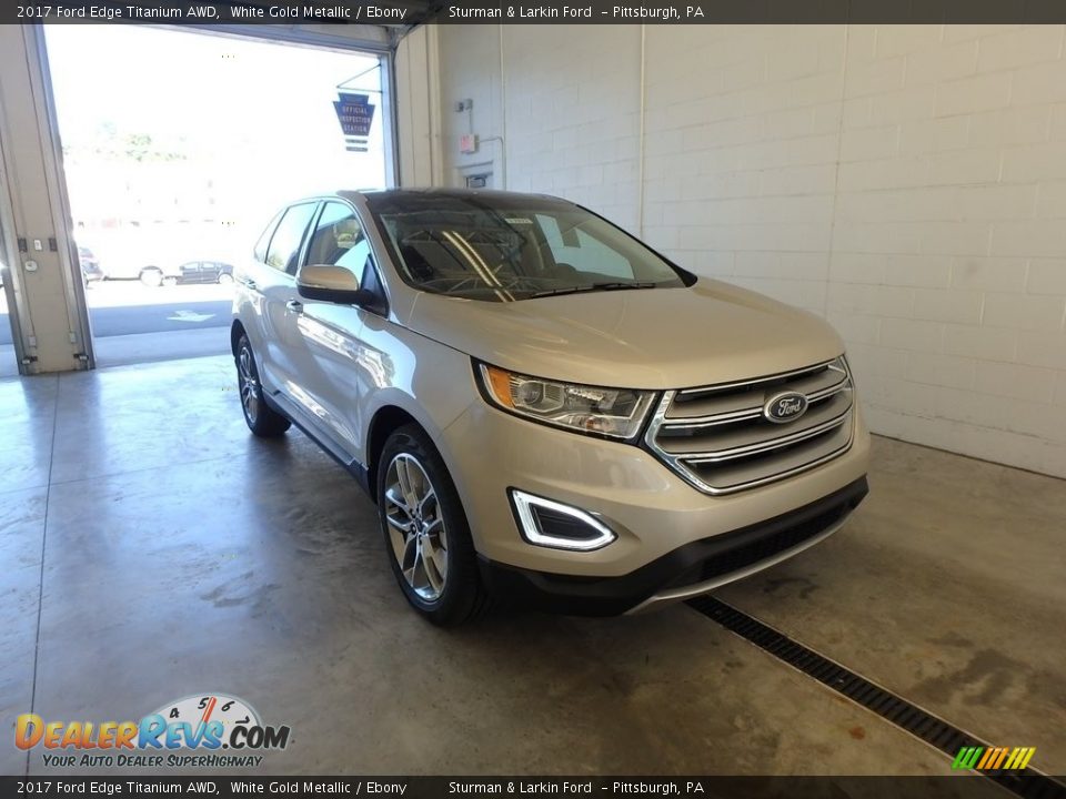 2017 Ford Edge Titanium AWD White Gold Metallic / Ebony Photo #1