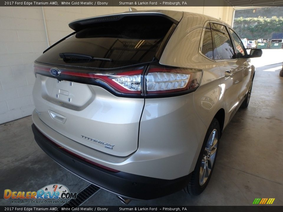 2017 Ford Edge Titanium AWD White Gold Metallic / Ebony Photo #2