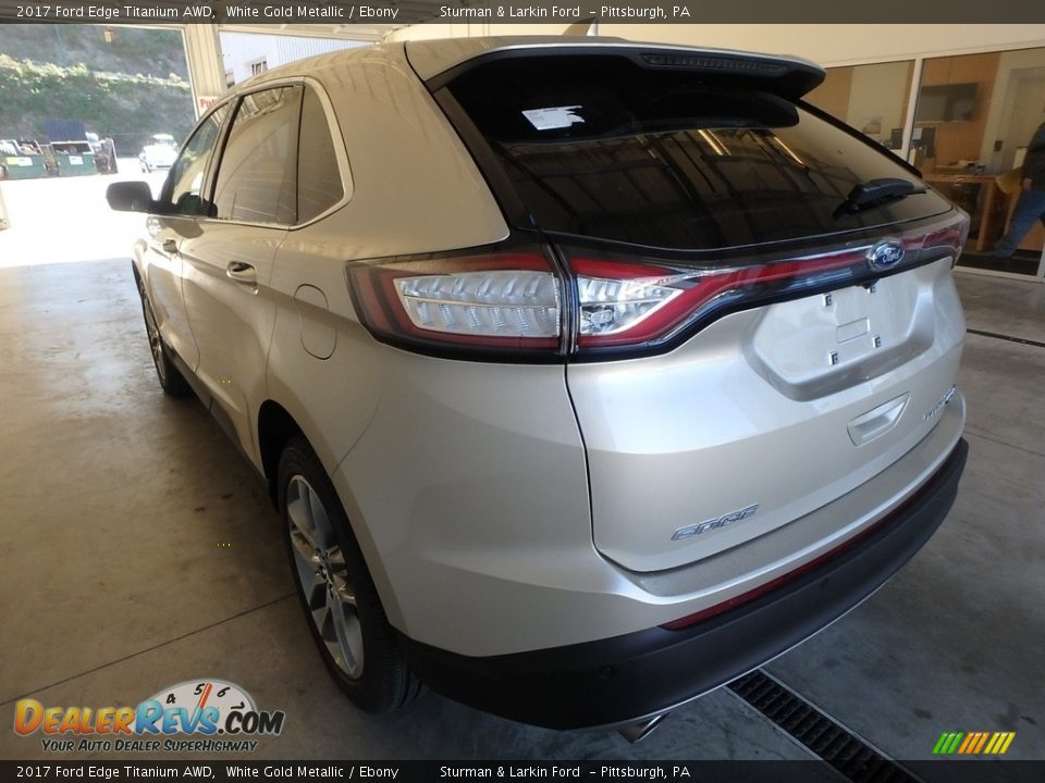 2017 Ford Edge Titanium AWD White Gold Metallic / Ebony Photo #3