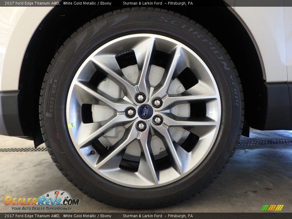2017 Ford Edge Titanium AWD White Gold Metallic / Ebony Photo #5