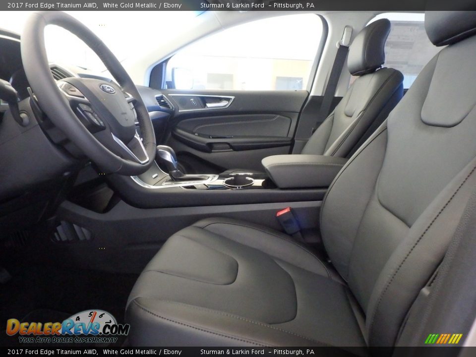 2017 Ford Edge Titanium AWD White Gold Metallic / Ebony Photo #6