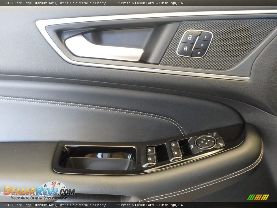 2017 Ford Edge Titanium AWD White Gold Metallic / Ebony Photo #9